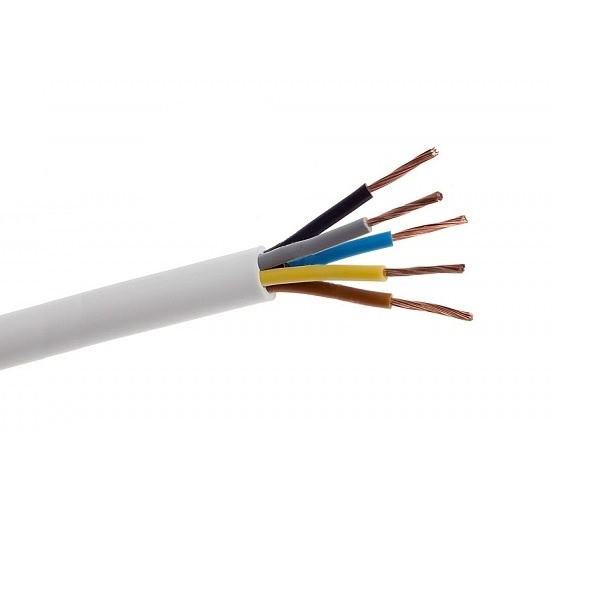 kabel CYSY 5Cx1 kulatý bílý Kablo