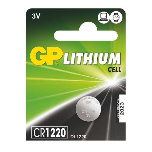 GP baterie Lithium CR 1220 / 3V - Kliknutím na obrázek zavřete