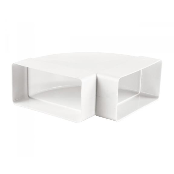 Koleno pro čtyřhranné potrubí vodorovné 110x55 mm PVC 5251p - Kliknutím na obrázek zavřete