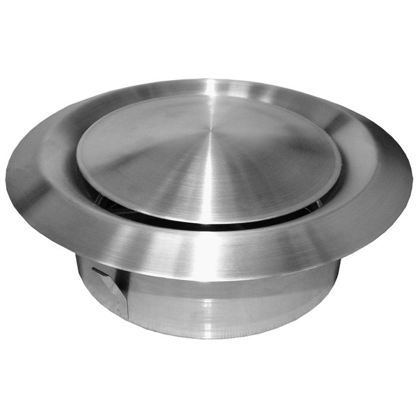 Anemostat nerezový talířový ventil 150 mm AM150VRF Nerez - Kliknutím na obrázek zavřete