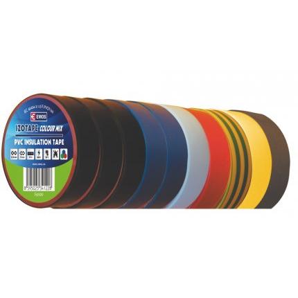 Izolační páska PVC 15/10 barevný mix 10ks Emos