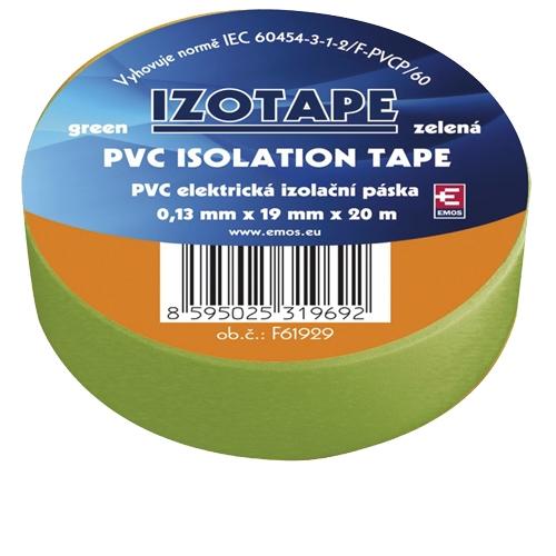 Izolační páska PVC 19/20 zelená Emos