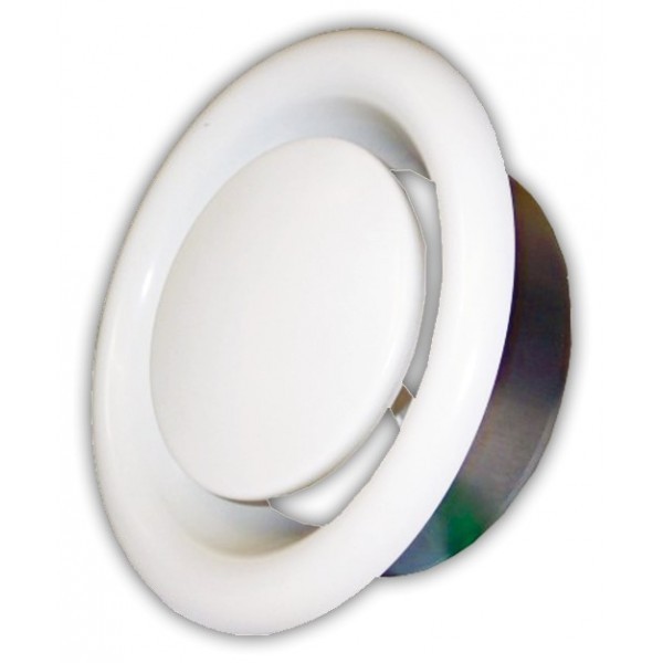 Anemostat kovový odvodní 125 mm - Kliknutím na obrázek zavřete