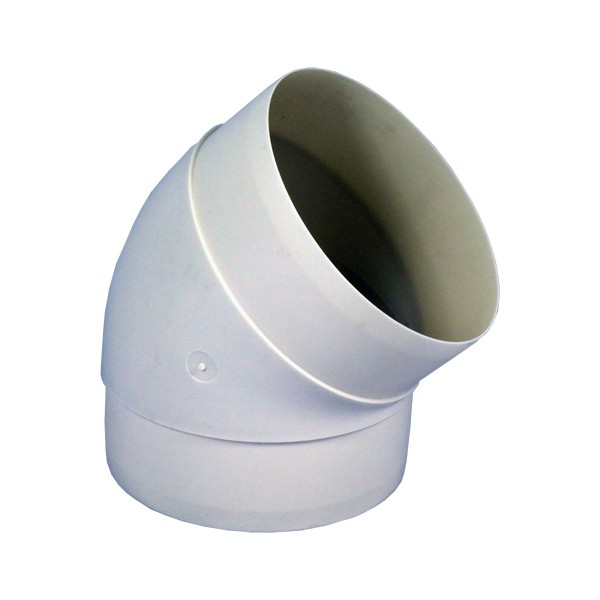Koleno pro kruhové potrubí 125 mm/45 st. PVC 591p - Kliknutím na obrázek zavřete