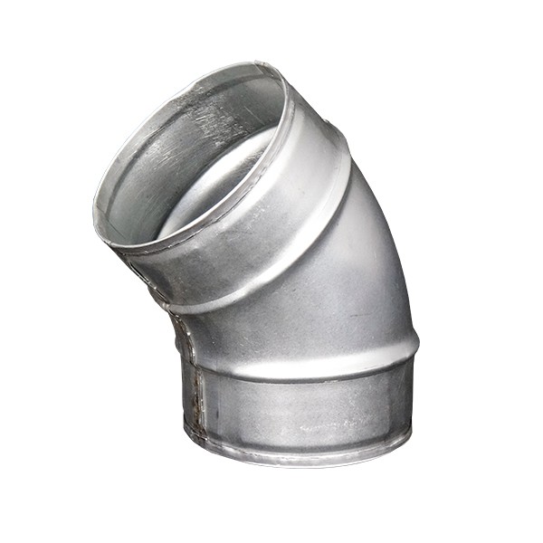 Koleno pro kruhové potrubí 150 mm/45 stupňů, kovové Zn - Kliknutím na obrázek zavřete