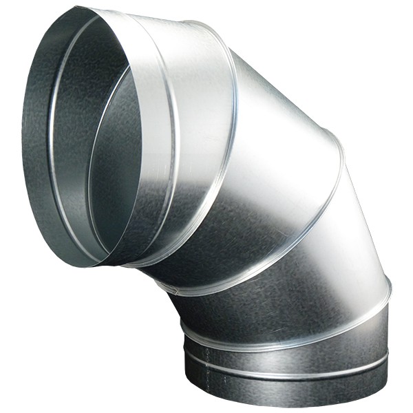 Koleno pro kruhové potrubí 315 mm/90 stupňů, kovové Zn - Kliknutím na obrázek zavřete