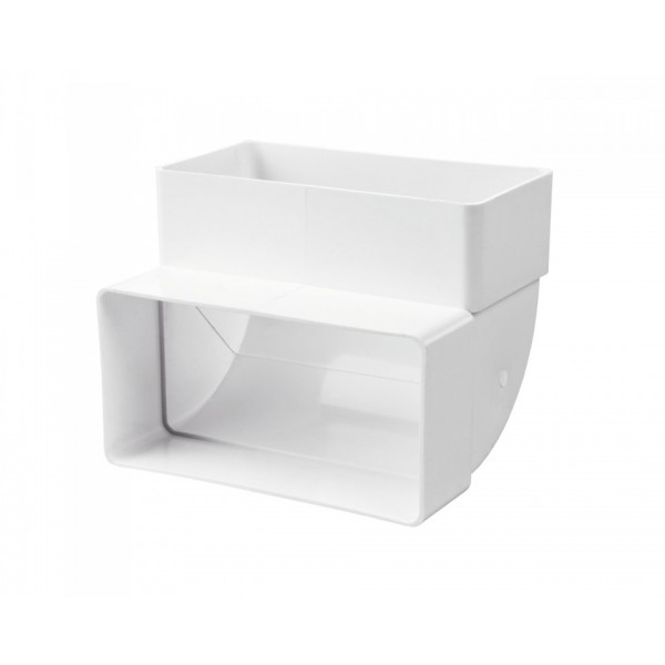 Koleno pro čtyřhranné potrubí kolmé 220x90 mm PVC 960p - Kliknutím na obrázek zavřete