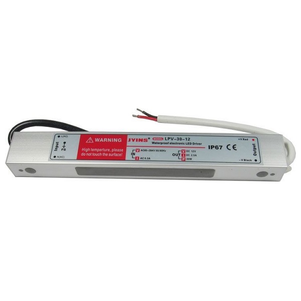 LED transformátor, trafo 12V/ 30W LPV30-12 napěťový - Kliknutím na obrázek zavřete