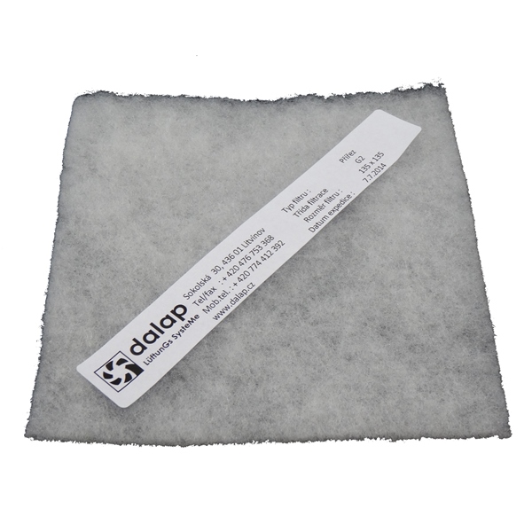 Náhradní filtrační vložka k rekuperaci Dalap ZEPHIR G2 135x135mm - Kliknutím na obrázek zavřete
