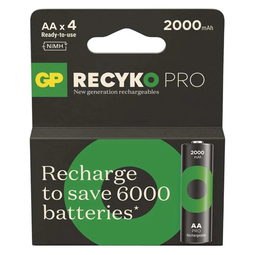 GP nabíjecí baterie HR6 AA NiMh / 2000mAh ReCyko Pro