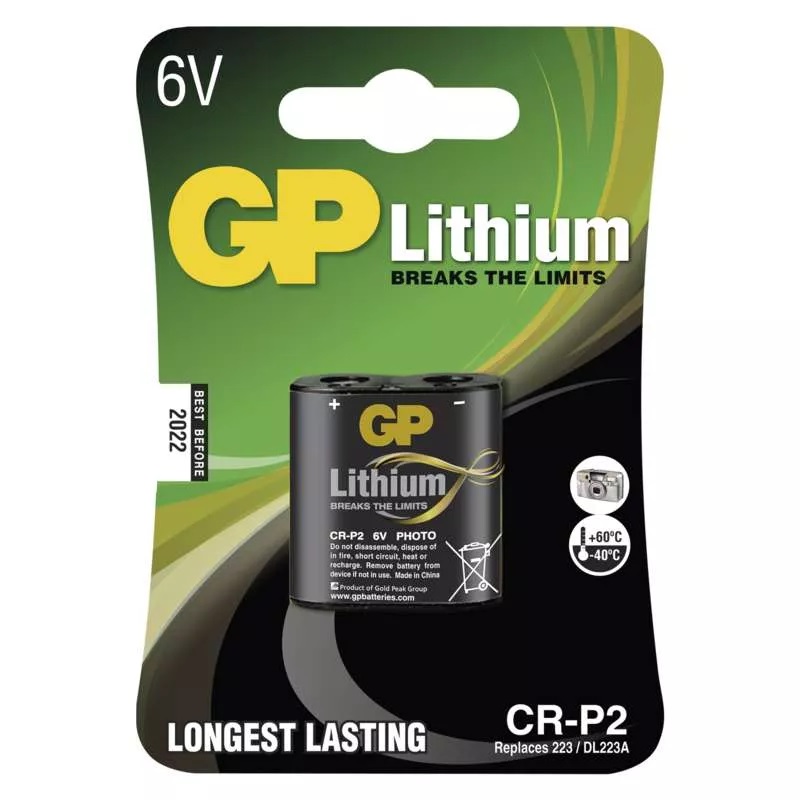 GP baterie lithium CR-P2 / 6V