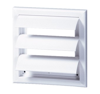 Větrací mřížka se žaluzií 154x154 mm MV100J bílá - Kliknutím na obrázek zavřete