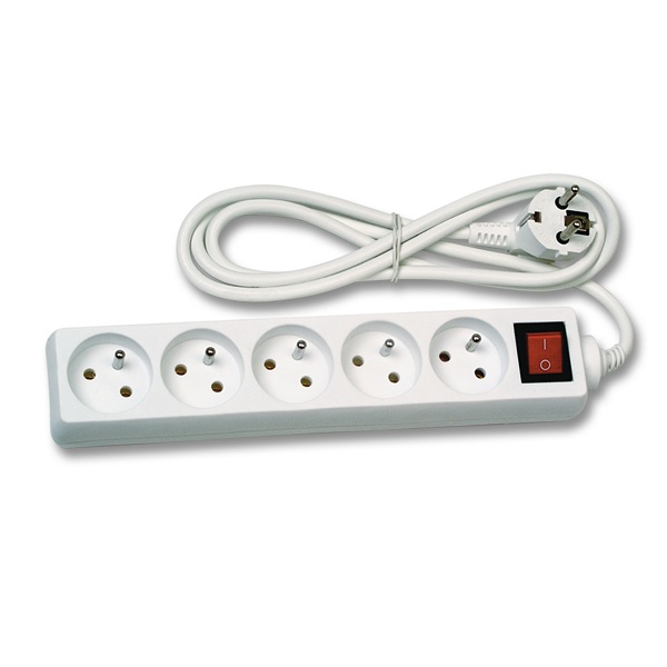 Prodlužovací kabel s vypínačem 3m 5 zásuvek 230V - Kliknutím na obrázek zavřete